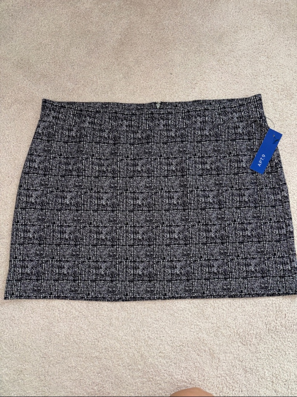 Apt. 9 Black & White Tweed Mini Skirt